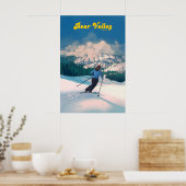 Affiche de voyage de la station de ski Bear Valley (Cuisine)