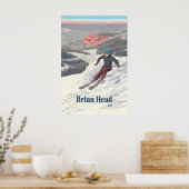 Affiche de voyage de la station de ski Brian Head (Cuisine)