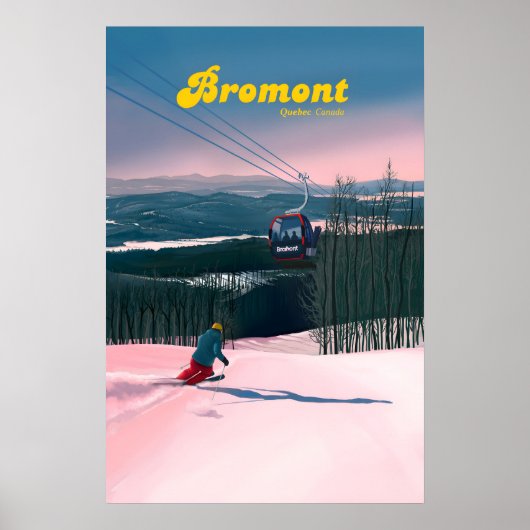 Affiche de voyage de la station de ski Bromont Can (Devant)