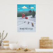 Affiche de voyage de la station de ski Burke Mount (Cuisine)
