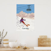 Affiche de voyage de la station de ski Cervinia It (Cuisine)