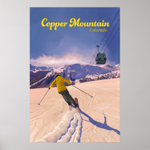 Affiche de voyage de la station de ski Copper Moun
