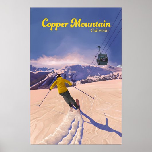 Affiche de voyage de la station de ski Copper Moun (Devant)