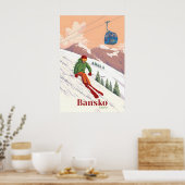 Affiche de voyage de la station de ski de Bansko B (Cuisine)