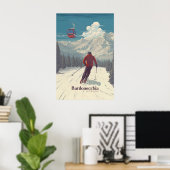 Affiche de voyage de la station de ski de Bardonec (Bureau à domicile)