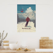 Affiche de voyage de la station de ski de Bardonec (Cuisine)