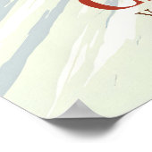 Affiche de voyage de la station de ski de Champéry (Coin)