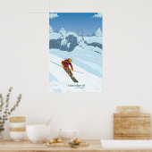 Affiche de voyage de la station de ski de Courchev (Cuisine)