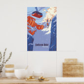 Affiche de voyage de la station de ski de Jackson (Cuisine)