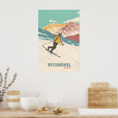 Affiche de voyage de la station de ski de Kitzbühe (Cuisine)