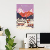 Affiche de voyage de la station de ski de Kranjska (Bureau à domicile)