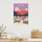 Affiche de voyage de la station de ski de Kranjska (Cuisine)