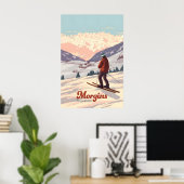 Affiche de voyage de la station de ski de Morgins (Bureau à domicile)