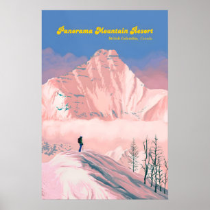 Affiche de voyage de la station de ski de Panorama