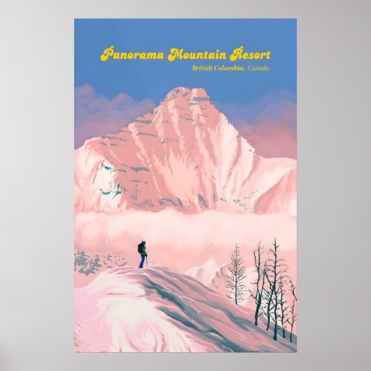 Affiche de voyage de la station de ski de Panorama (Devant)