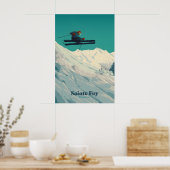 Affiche de voyage de la station de ski de Sainte F (Cuisine)