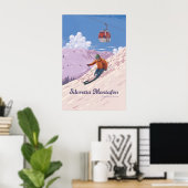Affiche de voyage de la station de ski de Silvrett (Bureau à domicile)