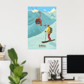 Affiche de voyage de la station de ski de Solden (Bureau à domicile)