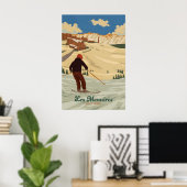 Affiche de voyage de la station de ski des Menuire (Bureau à domicile)