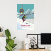 Affiche de voyage de la station de ski d'Obertauer (Bureau à domicile)