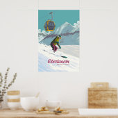 Affiche de voyage de la station de ski d'Obertauer (Cuisine)
