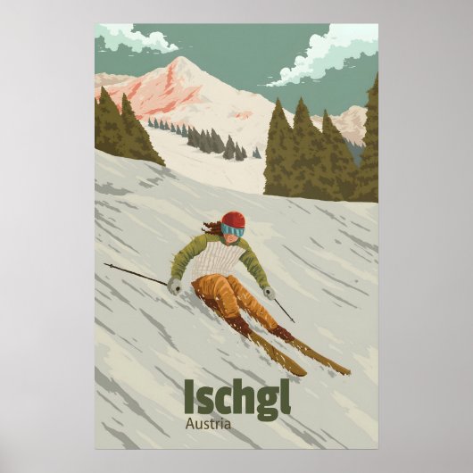 Affiche de voyage de la station de ski Ischgl Autr (Devant)