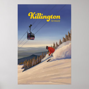 Affiche de voyage de la station de ski Killington