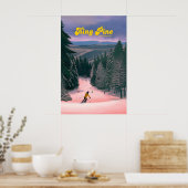 Affiche de voyage de la station de ski King Pine (Cuisine)