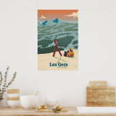 Affiche de voyage de la station de ski Les Gets (Cuisine)