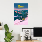 Affiche de voyage de la station de ski Loon Mounta (Bureau à domicile)