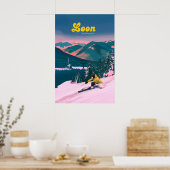 Affiche de voyage de la station de ski Loon Mounta (Cuisine)
