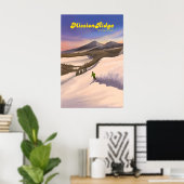 Affiche de voyage de la station de ski Mission Rid (Bureau à domicile)