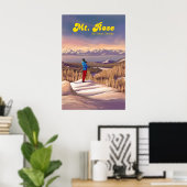Affiche de voyage de la station de ski Mount Rose (Bureau à domicile)