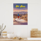 Affiche de voyage de la station de ski Mount Rose (Cuisine)