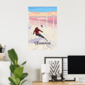 Affiche de voyage de la station de ski Saddleback (Bureau à domicile)