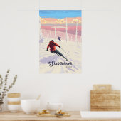 Affiche de voyage de la station de ski Saddleback (Cuisine)