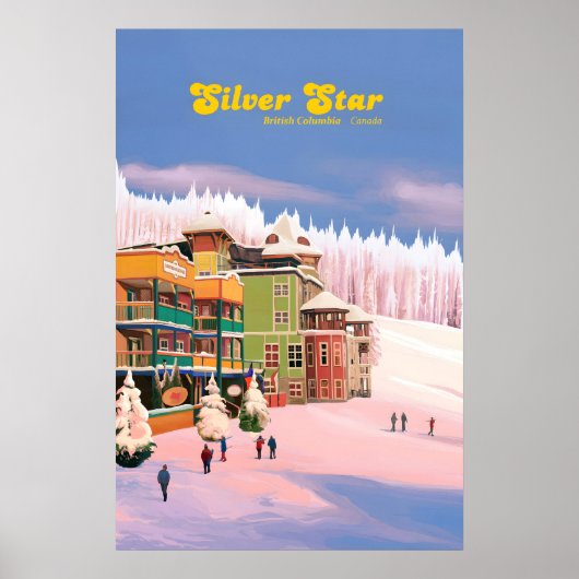 Affiche de voyage de la station de ski Silver Star (Devant)