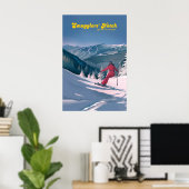 Affiche de voyage de la station de ski Smugglers N (Bureau à domicile)