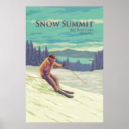 Affiche de voyage de la station de ski Snow Summit (Devant)