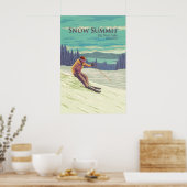 Affiche de voyage de la station de ski Snow Summit (Cuisine)