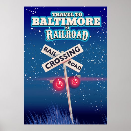 Affiche de voyage de la traversée ferroviaire de B (Devant)