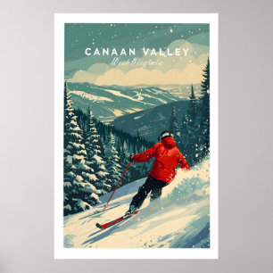 Affiche de voyage de la vallée de Canaan 1