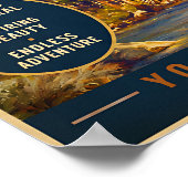 Affiche de voyage de la vallée de Yosemite (Coin)