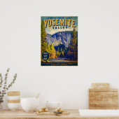 Affiche de voyage de la vallée de Yosemite (Cuisine)