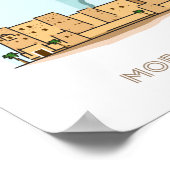 Affiche de voyage de la ville de Ouarzazate - voya (Coin)