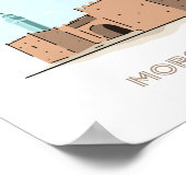 Affiche de voyage de la ville de Oujda - affiche d (Coin)