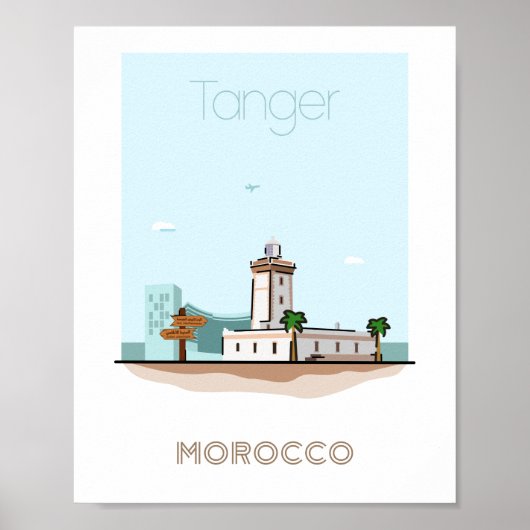 Affiche de voyage de la ville de Tanger - affiche (Devant)