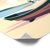 Affiche de voyage de la ville espagnole de Malaga (Coin)