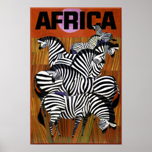Affiche de voyage de l'Afrique