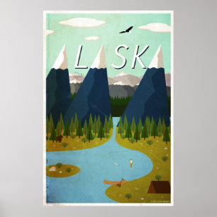 Affiche de voyage de l'Alaska